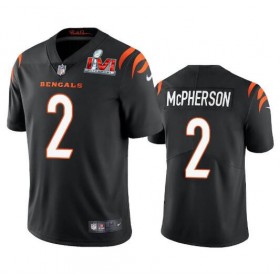 Maillot Cincinnati Bengals Evan McPherson 2 Noir 2022 Super Bowl LVI Vapor Limited - Homme